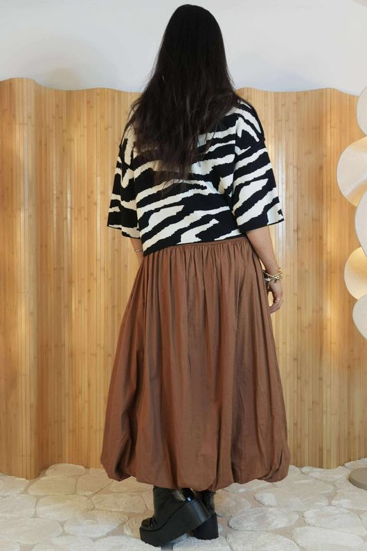 Robanne soft Stretch Party Knit Zebra Black Ecru /23=